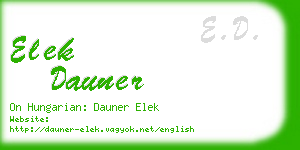 elek dauner business card